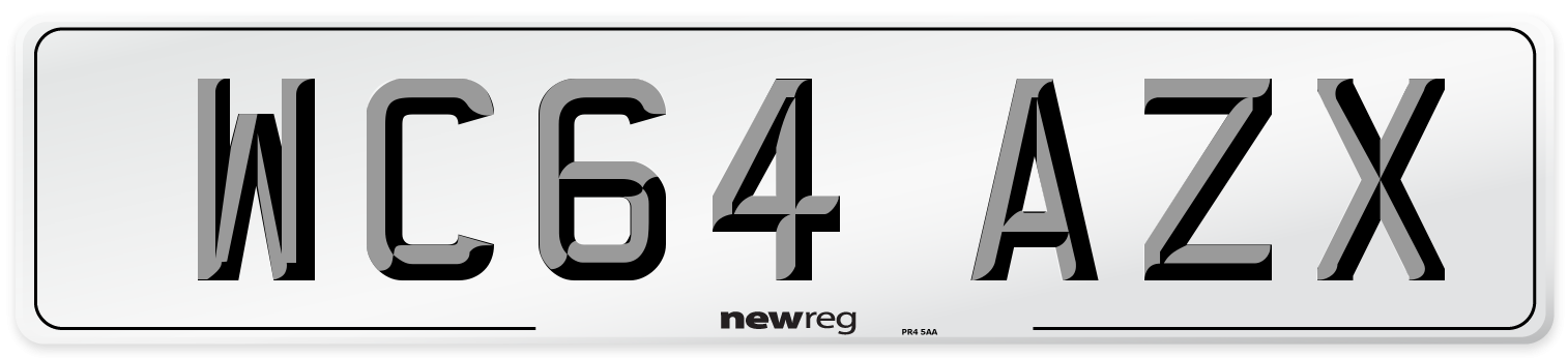 WC64 AZX Number Plate from New Reg